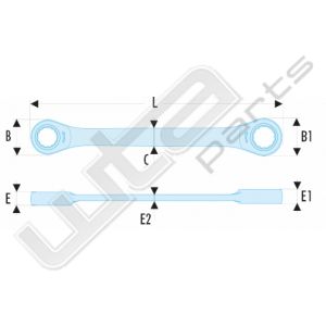 Facom ratelsleutels etorx e6xe8