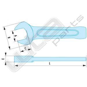 Facom open slagsleutel 46 vonkvrij