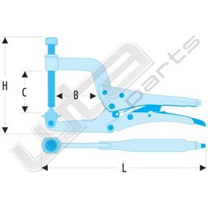 Facom griptang met schroefklem 100