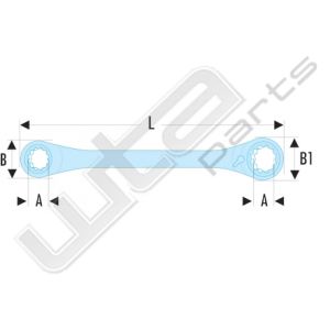 Facom ringratelsleutel 16x1718x19ar, 16 x 17mm - 18 x 19mm