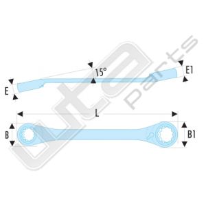 Facom ringratelsleutel 15 12x13 mm