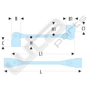 Facom 66a kniesleutels, metrische maten, 10 x 13mm