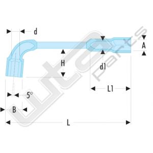 Facom open pijpsleutel ogv, gesmeed 6x6 kant, 10mm