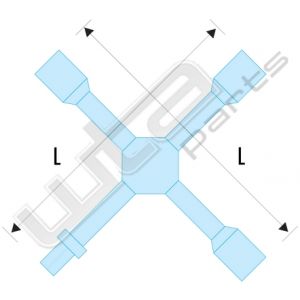 Facom kruissleutel voor wielmoeren 24/27/33/vierk