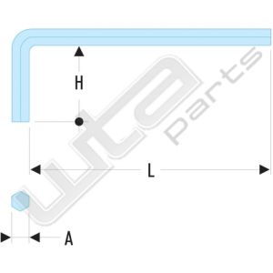 Facom korte inbussleutel, 1,3mm