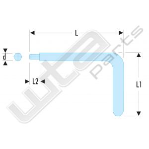 Facom gebogen inbussleutels geisoleerd 10 mm