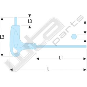 Facom sls t handle hex key wrench 10mm