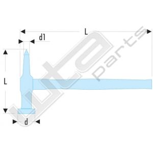 Facom hamer met rechte hamerpen en ronde, platte k