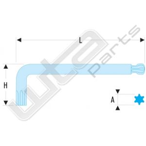 Facom inbussleutels lang kogelkop torx 25