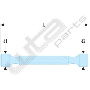 Facom dubbele, gesmede pijpsleutels, metrisch