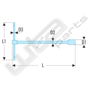 Facom dopsleutel t vorm 12 mm