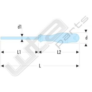 Facom sls screwdriver flat 2.5x75