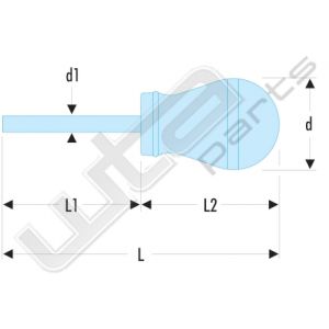 Facom bolschroevendraaier protwist sleuf 4x25