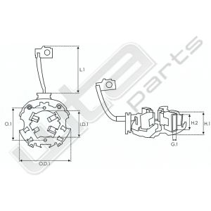 Borstelhouder Valeo origneel