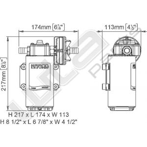 Zelfaanzuigende pomp 24V 36ltr p/m