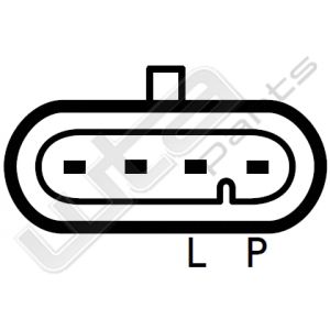 Delphi dynamo plug 4pin 200mm Dummy-Dummy-L-P