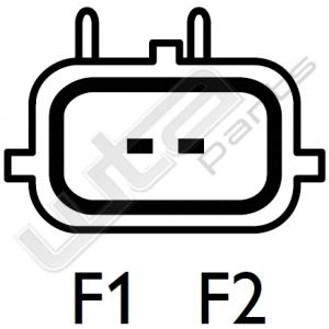 Chryslet dynamo plug 2pin 300mm lead F1-F2