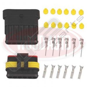 Stekker 6pin waterproof female / male kit