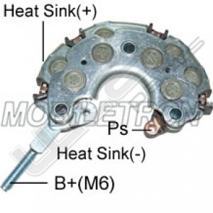 Gelijkrichter Mobiletron Aluminium heat sink