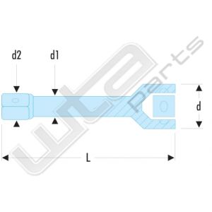 Facom verlengstuk 3/8 l. 75mm