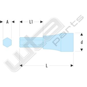 Facom schroevendraaierdop 3/8 6 kant 10 mm