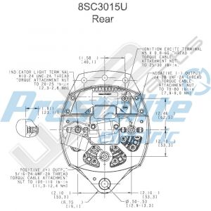 Prestolite Alternator 24V 100A afstelbare regelaar