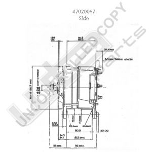 Prestolite Alternator A127MT 12V 70ARH/CLOCK