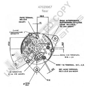 Prestolite Alternator A127MT 12V 70ARH/CLOCK