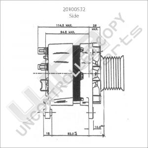 Prestolite Alternator kit 12V 70ALeyland DAF