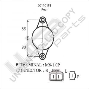 Prestolite Alternator 12V 70A Mazda 323