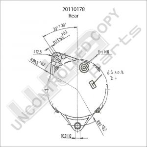 Prestolite Alternator 12V 65A Fiat Fiorino, Typo
