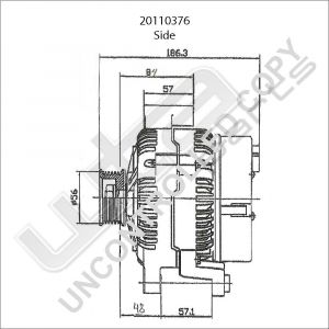 Prestolite Alternator 12V 120A Renault Sfrane, Vol