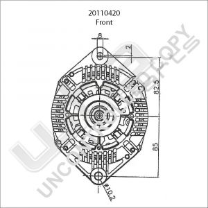 Prestolite Alternator 12V 110A CWRenault Trafic, O