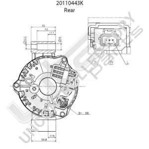 Prestolite Alternator 12V 75A apd/Ford Transit