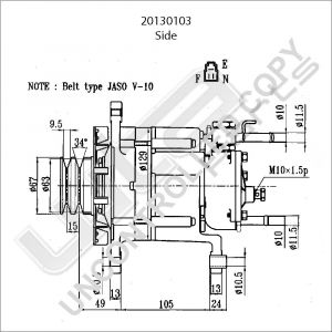 Prestolite Alternator 12V 70A Toyota Hiace