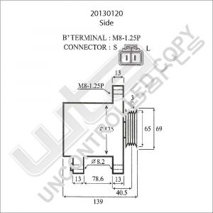 Prestolite Alternator 12V 75A Mistubishi Galant