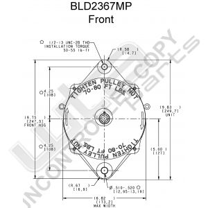 Prestolite Alternator BLD 12V 200A BRSH-HEX-CP