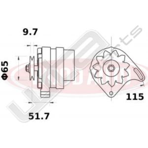 Dynamo Lekrika OE 12V 80Amp.