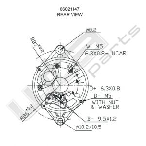 Prestolite Alternator 12V 70A Massey Fergusson