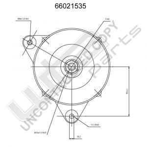 Prestolite Alternator 12V 90A Sabre massa vrij