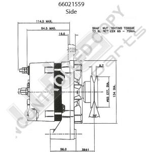 Prestolite Alternator 12V 70A Citroen AX, BX,Peug