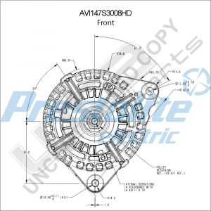 Prestolite Alternator 24V 120A CW Cummins, ADL