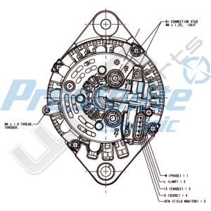 Prestolite Alternator 24V 120A CW J180Nacco