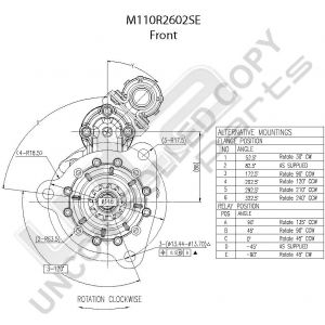 Prestolite starter  M110 12V 7kW