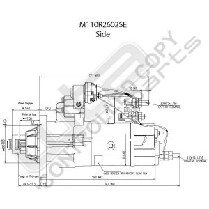 Prestolite starter  M110 12V 7kW