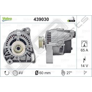Dynamo Valeo OE 12V Lancia 65A