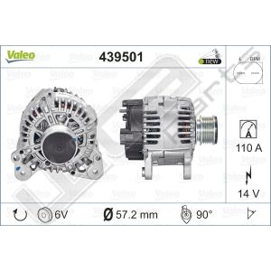 Dynamo Valeo OE 12V Skoda