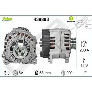 Valeo dynamo nieuw 12V 230A