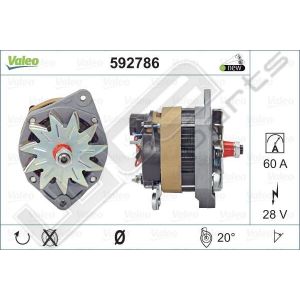 Valeo dynamo nieuw 24V 60A