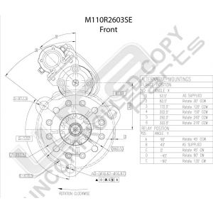 Prestolite Starter  M110 12V 7kW OCP